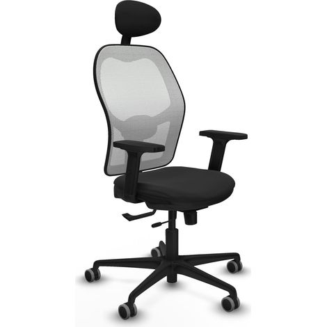 Sedia da ufficio piqueras y crespo Jorquera nero ecopelle (1/2)