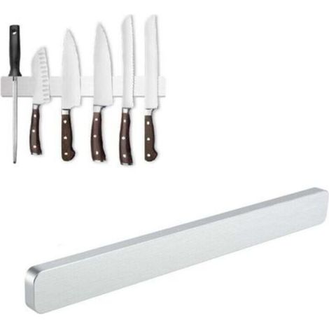 Porte Couteaux Aimanté Mural Porte Couteau en Acier Inoxydable Porte Couteau Magnetique 40CM Barre à Couteaux aimantée Aimant Couteau Mural Pour Les Couteaux, Les Ustensiles et Les Outils (1/5)
