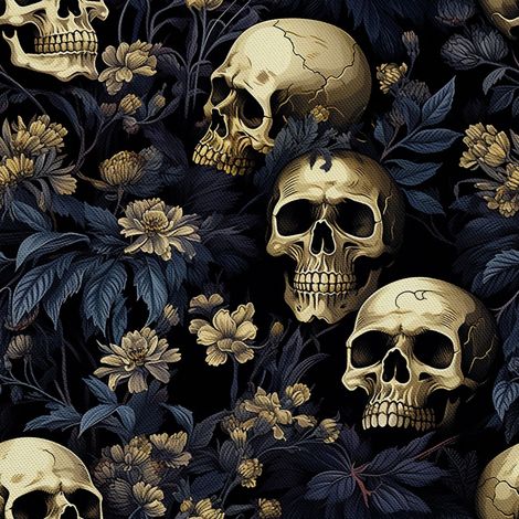 Tela Oxford decorativa para exteriores - Motivo de calavera I DX4984 (1/5)