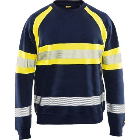 Sweat-shirt haut visibilité Blaklader Jaune / Marine L (1/5)