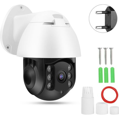 Caméra de surveillance extérieure PTZ 1080P, sans fil, étanche, 6 lumières IR, dôme motorisé (prise UE) (1/5)