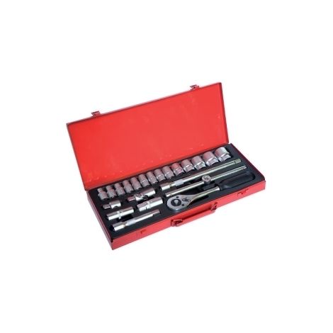 Chiavi a bussola/a cricco serie 23 pezzi cromo vanadio