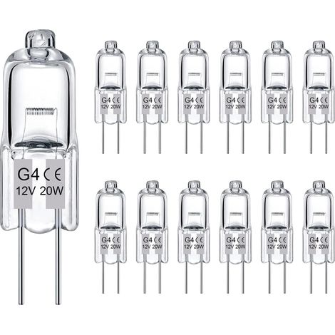 Ampoule Halogène G4 (20 Pièces) Ampoule G4 12v 20w Ampoules Halogènes Dimmable Blanc Chaud 160lm, 2 Broches Ampoule Halogene Pour,Paysage éclairage (1/5)