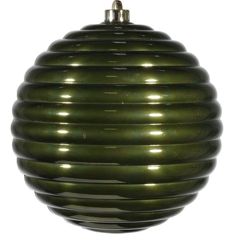 ARPIMEX Sfera Rigata di Natale D 200 Mm Plastica Verde Muschio