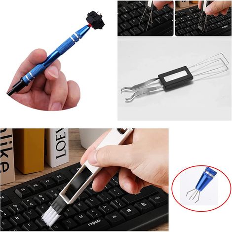 Lot de 12 extracteurs d'interrupteurs de lubrification pour clavier, outil mécanique pour réparation de claviers mécaniques, nettoyage (1/5)