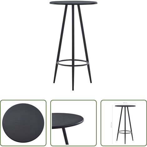 MDF - Bartisch Schwarz 60×107,5 cm MDF (1/5)