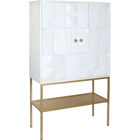 Aparador Mango Metal 91X44X152 Blanco MB200449 (1/5)