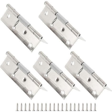 Charnières à ressort robustes à fermeture automatique en métal pour réparation de porte d'armoire (1/5)