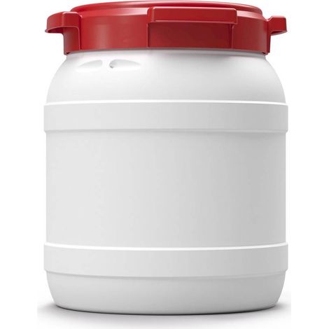Multitanks – Fut alimentaire en HDPE 15 litres – Grande ouverture à vis – Étanchéité avec joint en caoutchouc – Certifié UN pour transport sécurisé