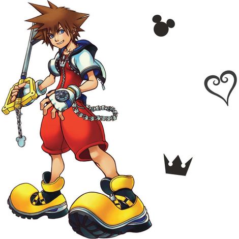 Sticker géant repositionnable Kingdom Hearts Sora DISNEY - 43x92cm (1/3)