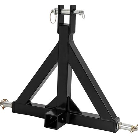 Enganche de remolque, diseño triangular, compatible con receptor estándar de 2", color negro. (1/2)