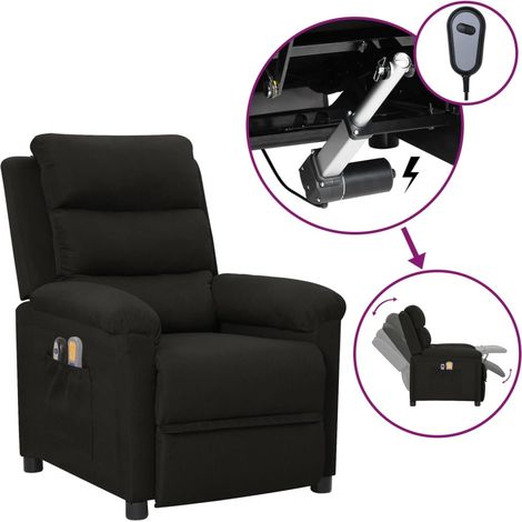 Sillón de masaje eléctrico tela negro