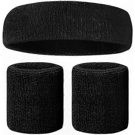 Set aus farbenfrohen, elastischen Stirnbändern für Damen und Herren – saugfähige Stirn- und Armbänder für Sport, Fitness und körperliche Aktivitäten (1/3)