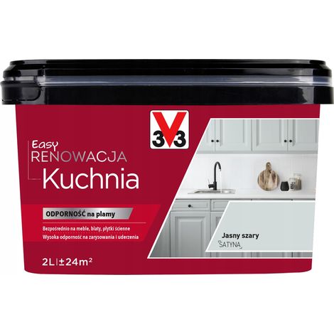 Pintura acrílica para madera, para muebles, para azulejos V33 2 l gris claro sa 1 unidad.
