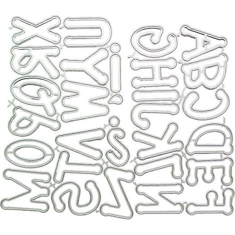 Stanzschablone für Großbuchstaben aus Metall, ideal zum Basteln von Scrapbooking-Alben, Papierkarten und anderen Bastelarbeiten. (1/5)