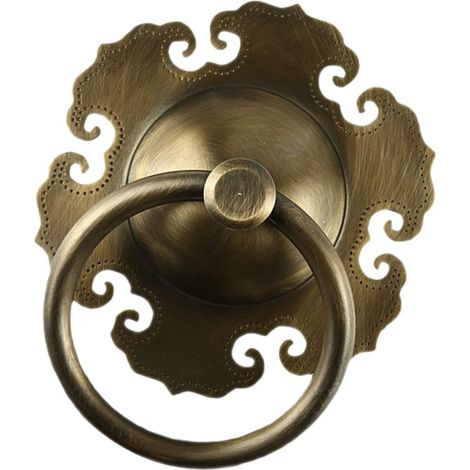 de porte rétro en laiton doré de style chinois vintage