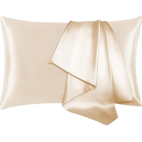 Silk pillow - zipper design, gentle on skin and hair  Soft and breathable twill fabric  Anti-aging hairpiece