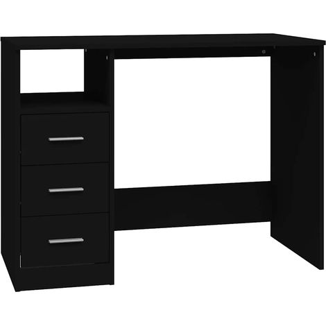 Schreibtisch mit Schubladen Schwarz 102x50x76 cm Holzwerkstoff vidaXL