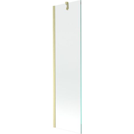 Mexen Next mampara de ducha de una hoja 50 x 150 cm, transparente, dorado cepillado - 895-050-000-00-00-55