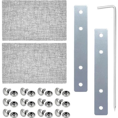 Kit de réparation de sangles pour volets roulants (largeur de sangle : 20 à 23 mm), compatible avec les sangles MAXI, comprenant 2 plaques en acier inoxydable de haute qualité. (sangle non incluse) (1/5)