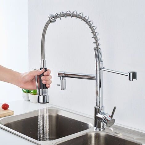Robinet de cuisine AuraLum, mitigeur, bec en U, élégant, moderne KLB