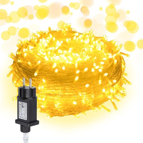 SWANEW Catena luminosa LED 20m 200 LED Decorazione Natalizia – 8 Modalità di Illuminazione per Decorazione Giardino Bianco Caldo (1/5)