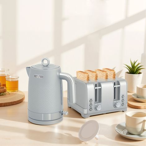 Wasserkocher- und Toaster-Set, 1,7L 2200W Schnellkoch-Wasserkocher mit Thermostat (1/5)