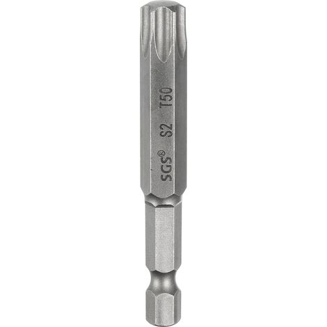 T50 Embout Tournevis Torx 1/4" Tige Hexagonale L2,6" (65mm) (1/5)