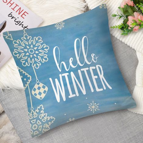 Housse de coussin flocons et rennes, gnome (1/5)