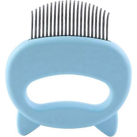 Brosse pour chat Triomphe, peigne pour chat, peigne de massage pour chat, brosse pour chien, peigne et brosse de massage pour animaux de compagnie, petit peigne en forme d'oreille de chat, bleu (1/5)