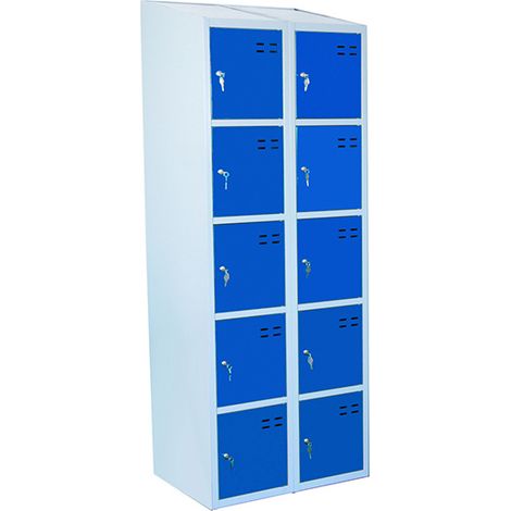 Spogliatoio con piccoli scomparti - 10 ante - Blu - 4011071351
