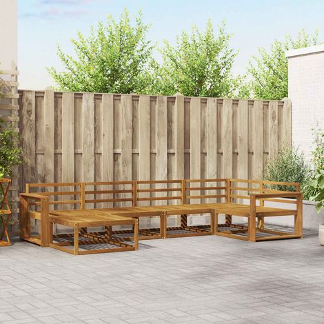 Outdoor-Sofagarnitur 6 pcs Natur Massivholz Akazie