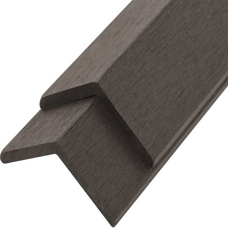Cornière de terrasse 5 pcs WPC 170 cm Marron foncé (1/5)