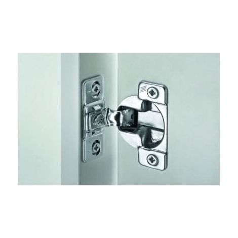 Cerniera per telaio di facciata con chiusura automatica - Finitura: Nichelata - Diametro cassa: 35 mm - Materiale: Acciaio - Apertura: 110° - Profondità cassa: 11 mm -