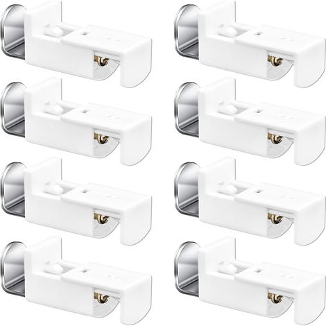 Lot de 8 supports de fixation en L pour stores plissés – Sans perçage (1/5)
