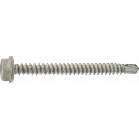 50 Vis autoperceuse inox A2 tête hexagonale DIN7504K - longueur 38 mm - Diamètre 6,3 mm mm