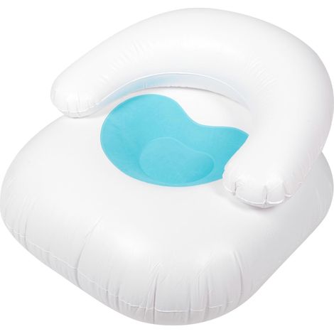 Fauteuil Gonflable Cœur Petite Taille PVC Planté Doux Bleu Gonflage Rapide Résistance Élevée Usage Intérieur Et Extérieur Détente (1/4)
