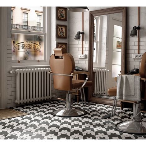 Carrelage effet carreau de ciment CAPRICE DECO B&W TWEED 20x20cm 20x20cm Noir et Blanc Mat - Boîte de 1 m2