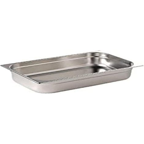 Vogue Gastronorm K918 - Padella in acciaio inox, profondità 200 mm, capacità 28 litri, contenitore per alimenti caldi e freddi, compatibile con bagnomaria, coperchio venduto separatamente (1/5)
