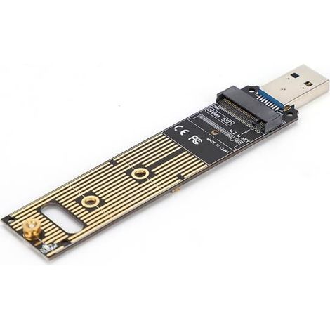 Adaptateur SSD vers USB, carte adaptateur SSD M.2 NVME vers USB, lecteur portable à puce Plug and Play Plug and Play pour (1/4)