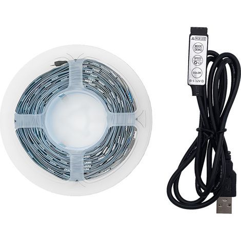 Mini-bande LED à 3 boutons, 5 V, 15 LED/m, Vit (1/4)