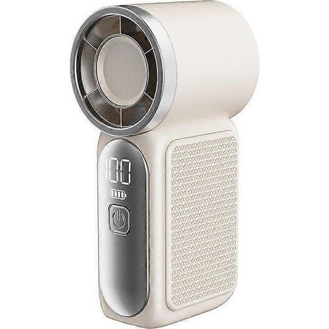 1 pièceblancMini ventilateur portable turbo, rechargeable par USB, haute vitesse, batterie longue durée pour une utilisation quotidienne en extérieur, en voyage ou en extérieur. (1/5)
