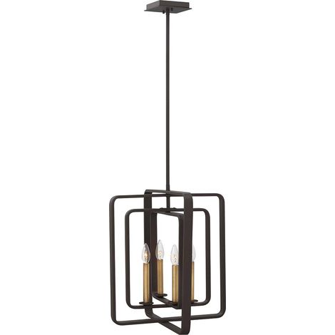 Elstead Quentin - Lustre suspendu à 4 ampoules au plafond, bronze, E14