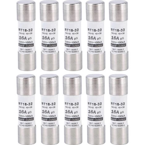 Le kit de fusibles céramique-métal compatible (paquet de 10) assure une protection essentielle contre les surcharges et une sécurité électrique pour les applications commerciales jusqu'à 16 A. (1/5)