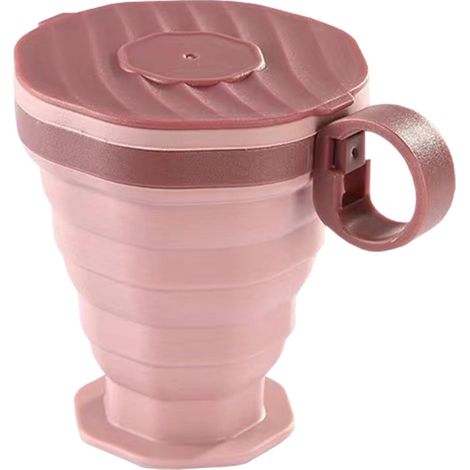 Gobelet de voyage pliable, mug de camping étanche et réutilisable, design silicone résistant à la chaleur, format de poche (1/5)