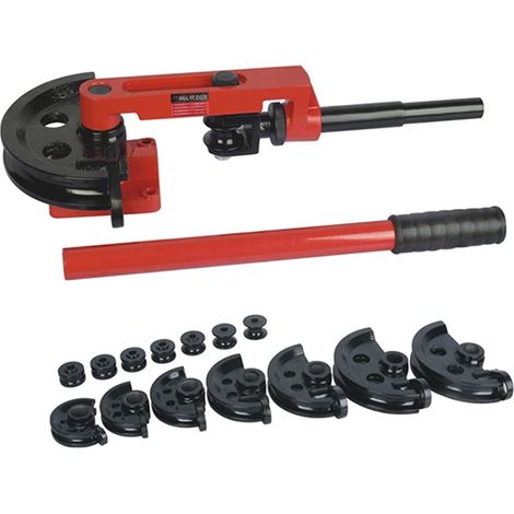 Manuelle Rohrbieger Rohrbiegegerät 10-25mm Rohrbiegemaschine 0-180° Handrohrbieger Rohr Rohrbieger 7 Matrizen Zum Biegen Mechanische Biegeapparat Rohrbiegewerkzeug für Rohrbiegung Rohre