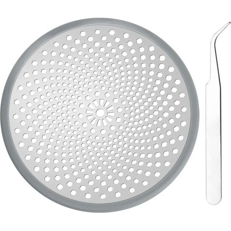 Drain de douche inox antirouille, filtre à cheveux anti-colmatage facile à nettoyer pour salle de bain, cuisine, baignoire. (1/5)