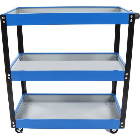 3-stöckiger Werkzeugwagen, 50 kg Tragkraft, robuster Servicewagen für Lagerhalle und Garage (1/5)