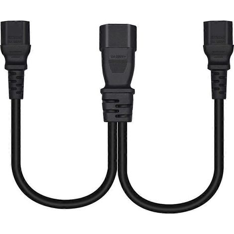 IEC 3-poliger 2xC15-Buchse auf 3-poligen C14-Stecker Netzadapter-Splitter für Computer