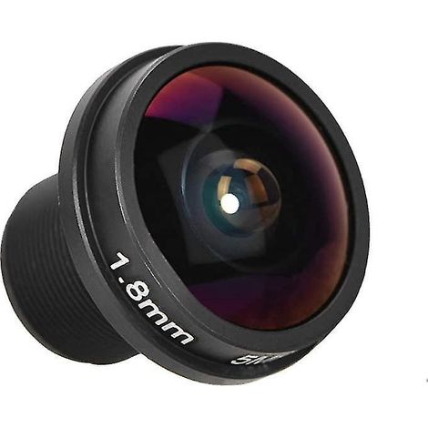 Objectif grand angle 1,8 mm 180°, caméra de vidéosurveillance grand angle HD 5 MP à vision fisheye pour caméras de vidéosurveillance (1/5)